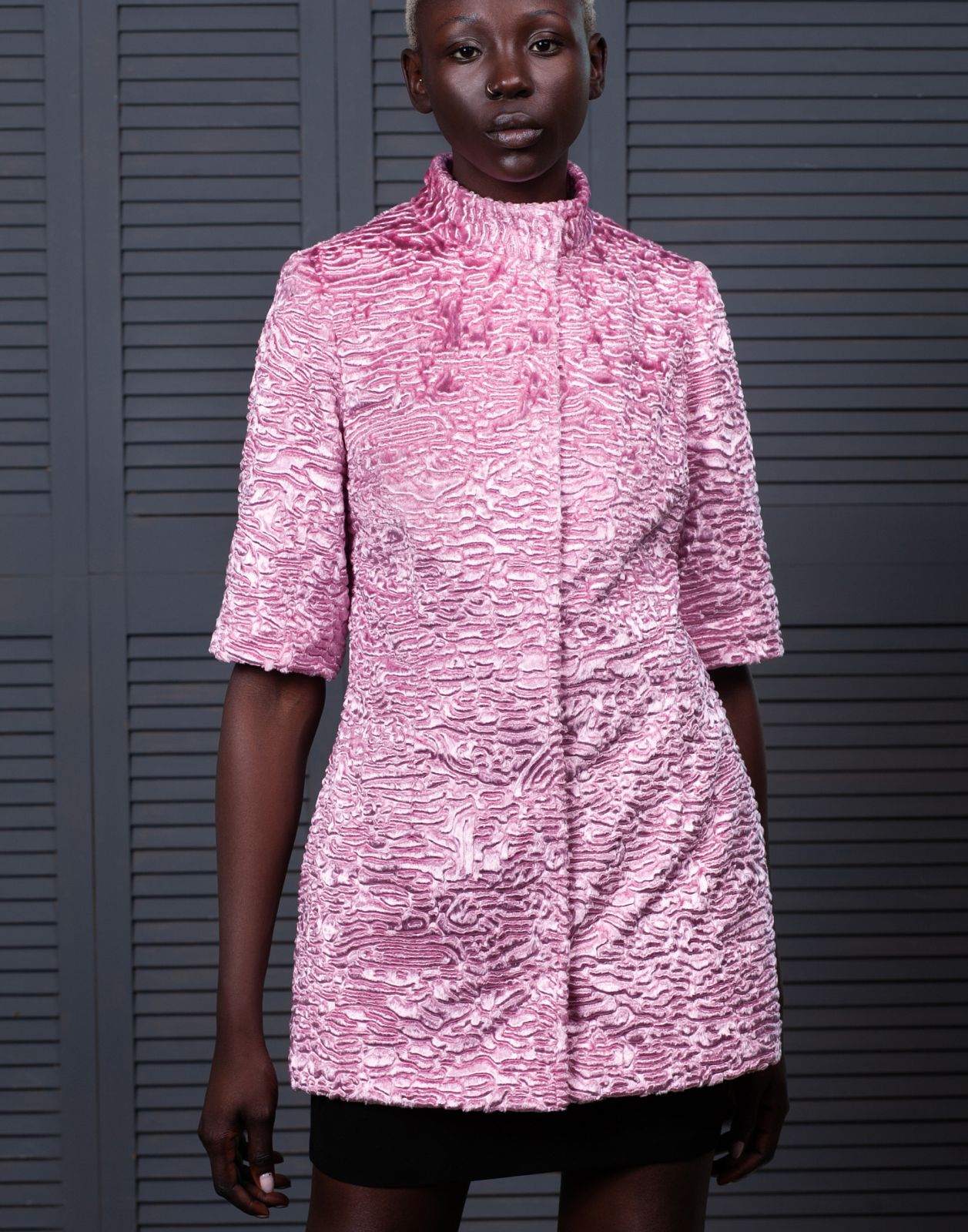 Photo #1 - Jacket eco fur Tissavel - astrakhan quartz