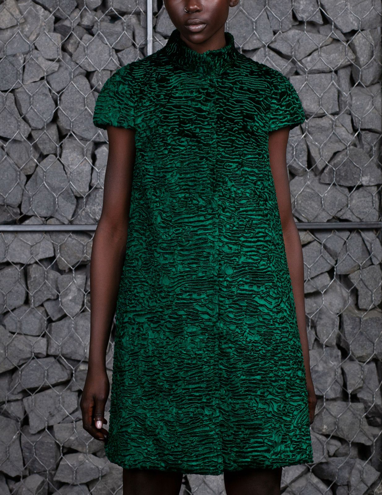 Photo #3 - Vest eco fur Tissavel - astrakhan emerald