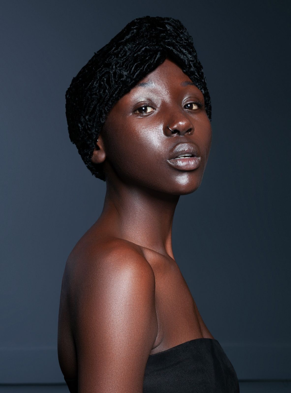 Photo #1 - Turban eco fur Tissavel - astrakhan obsidian