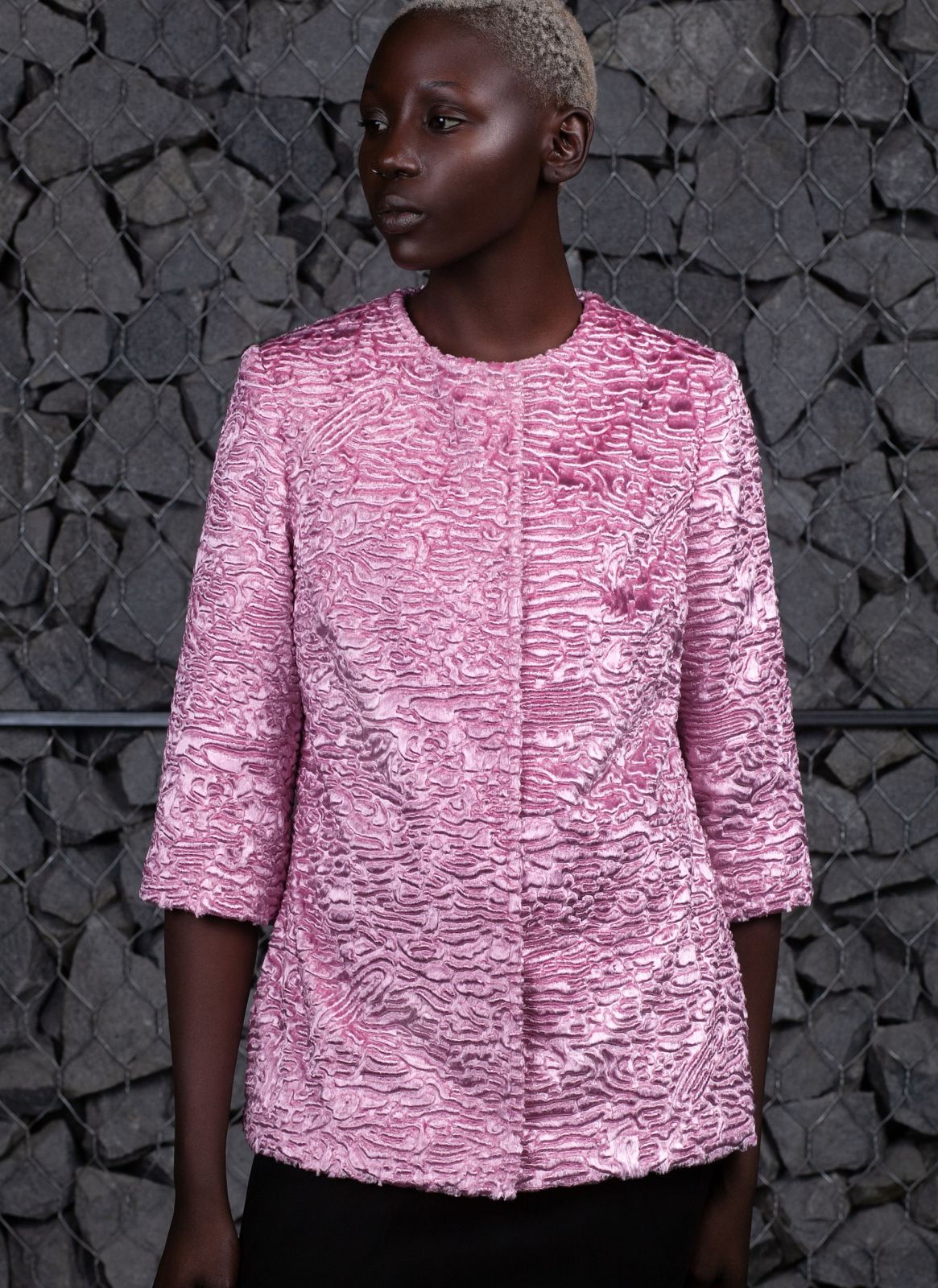 Photo #3 - Jacket eco fur Tissavel - astrakhan quartz