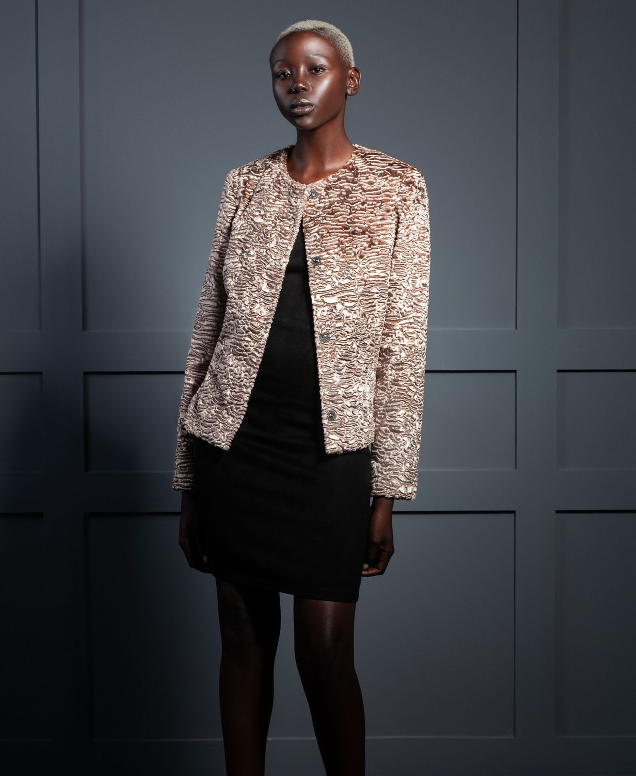 Photo #1 - Jacket eco fur Tissavel - astrakhan onyx