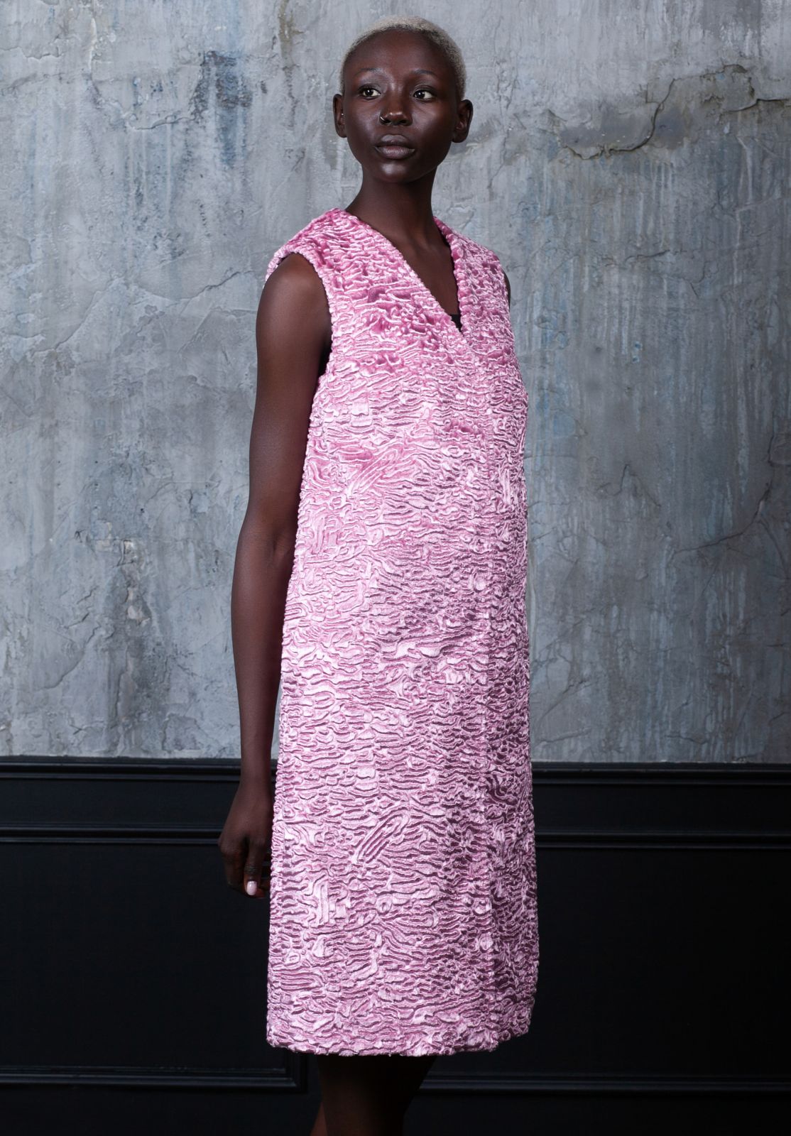 Photo #2 - Vest eco fur Tissavel - astrakhan quartz