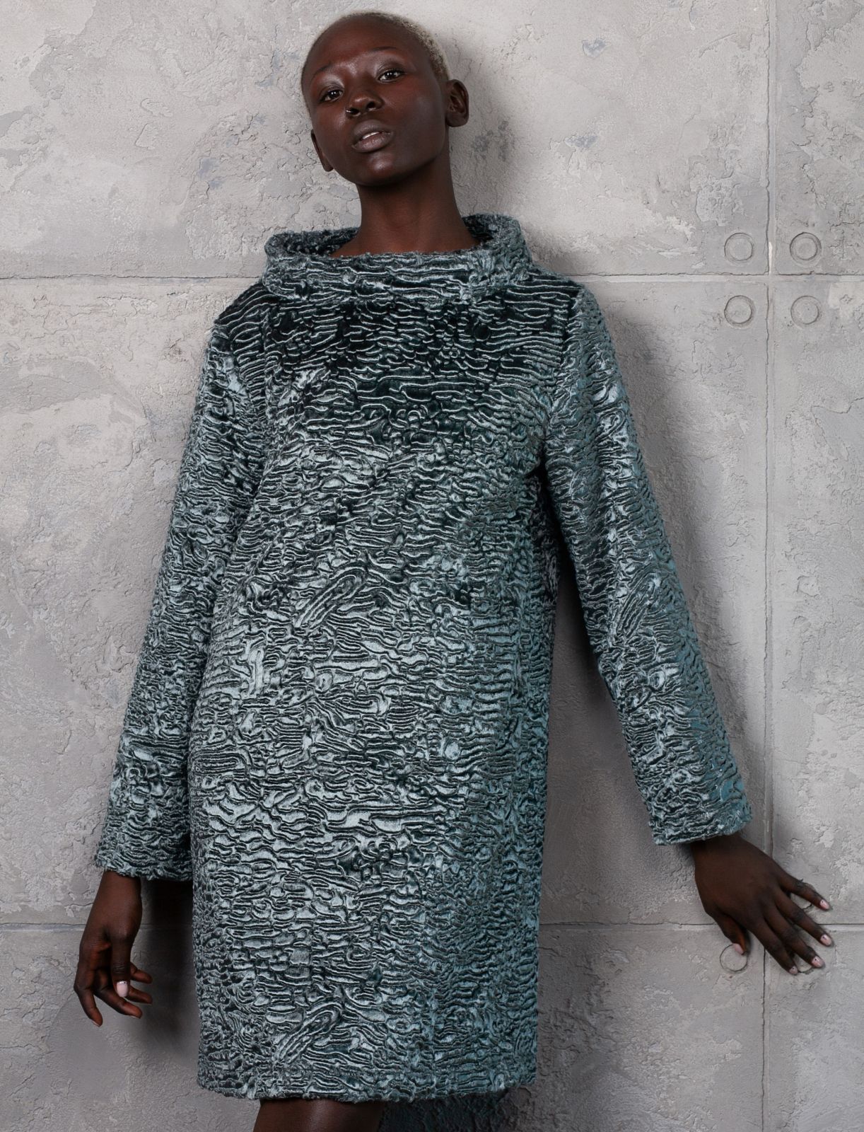 Photo #1 - Sweater eco fur Tissavel - astrakhan marengo