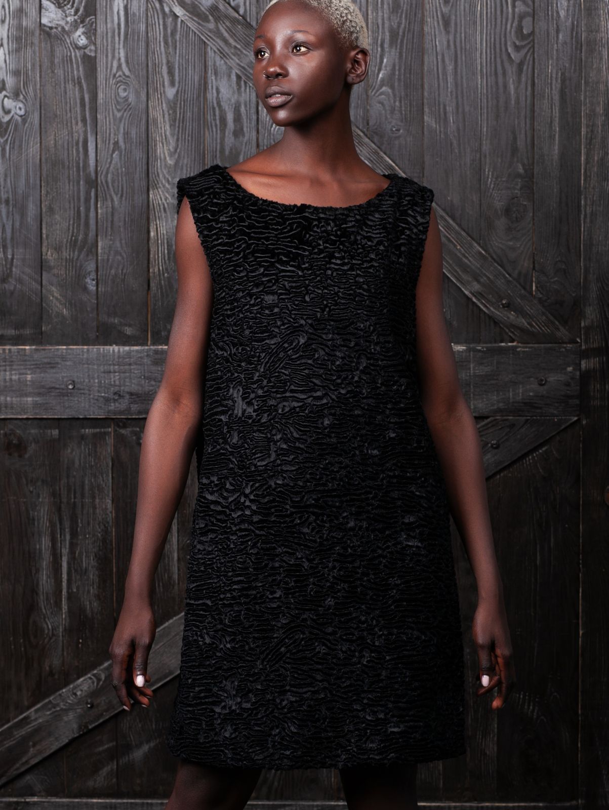 Photo #1 - Sweater eco fur Tissavel - astrakhan obsidian