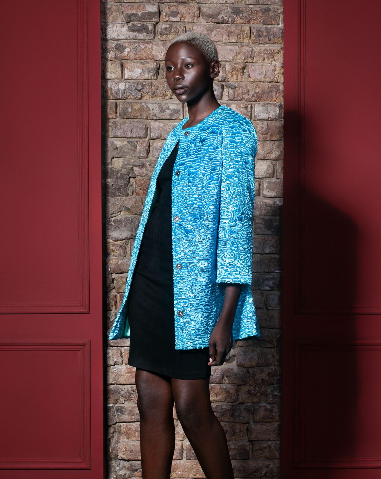 Photo #1 - Jacket eco fur Tissavel - astrakhan aquamarine