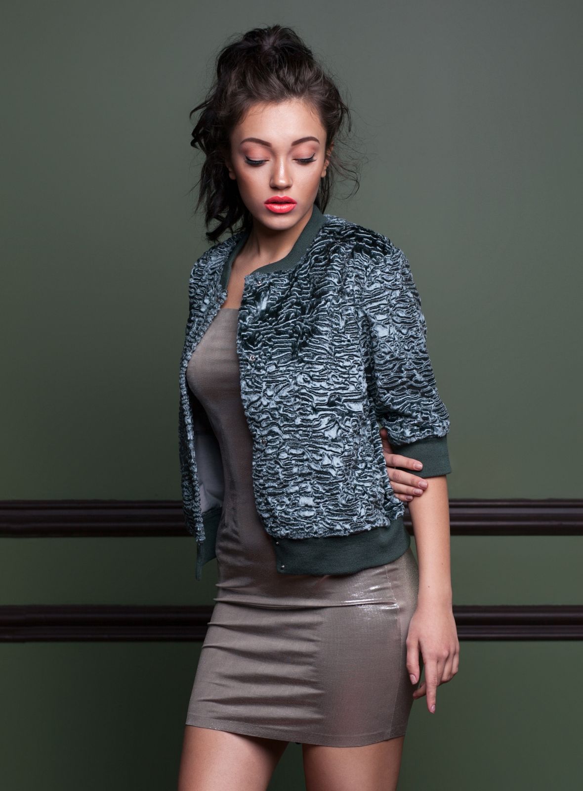 Photo #3 - Bomber eco fur Tissavel - astrakhan marengo