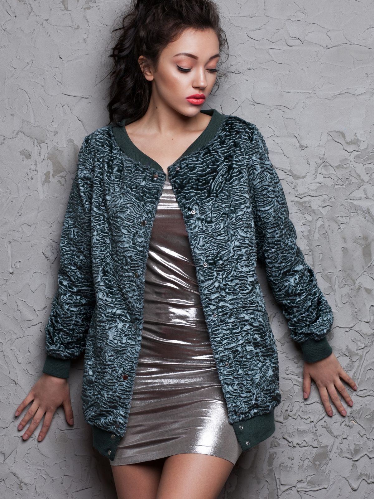 Photo #3 - Bomber eco fur Tissavel - astrakhan marengo