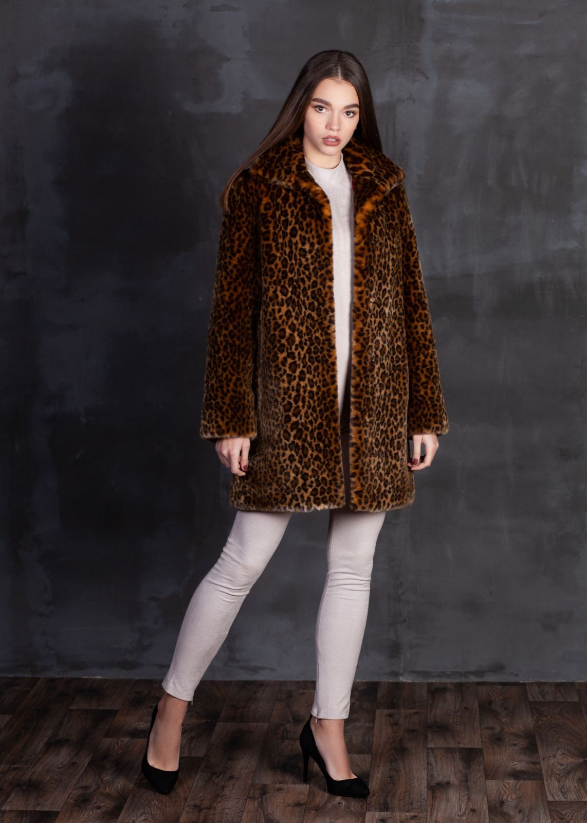 Photo #4 - Coat eco fur Tissavel - leopard
