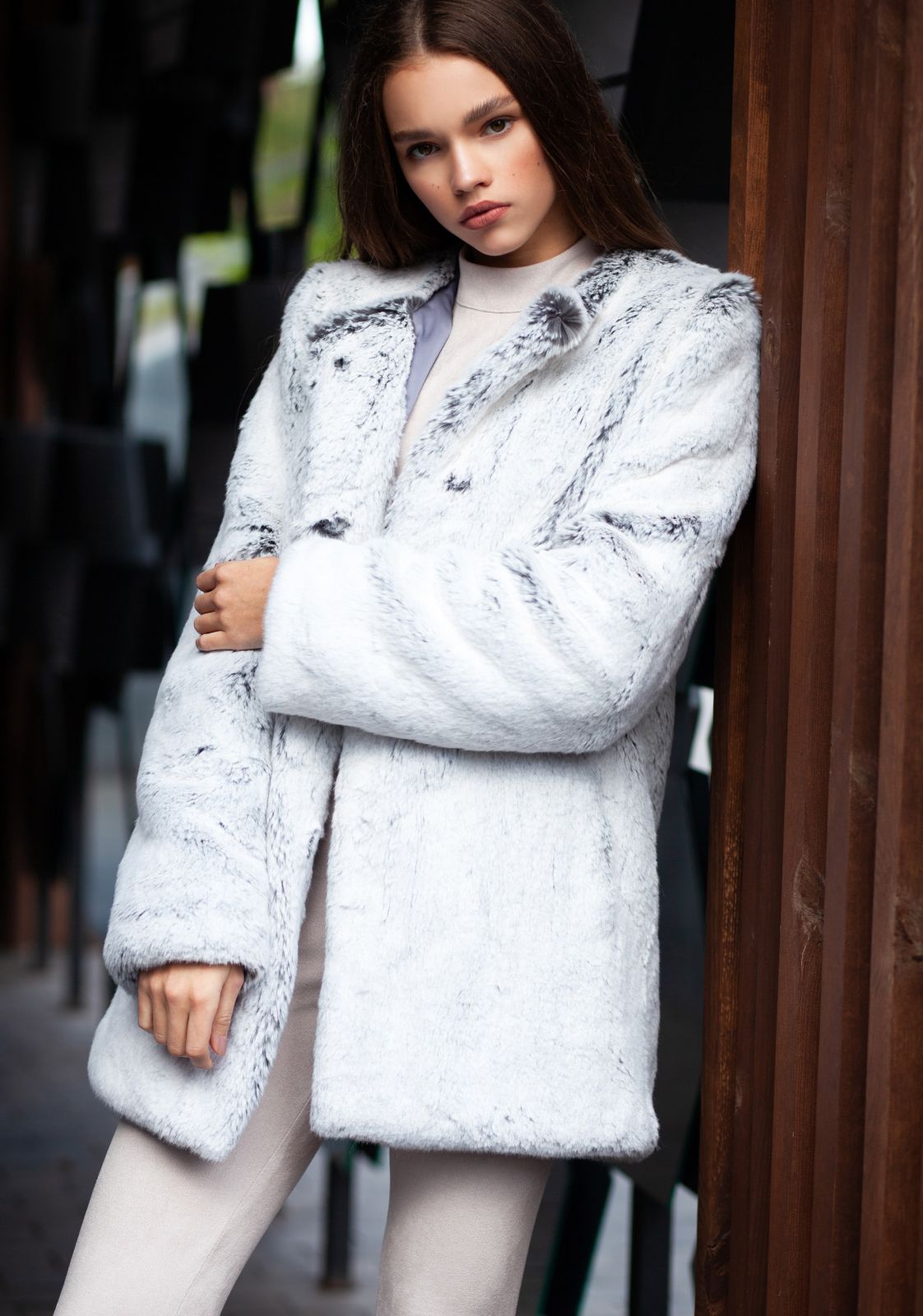 Photo #1 - Coat eco fur Tissavel - chinchilla diamond