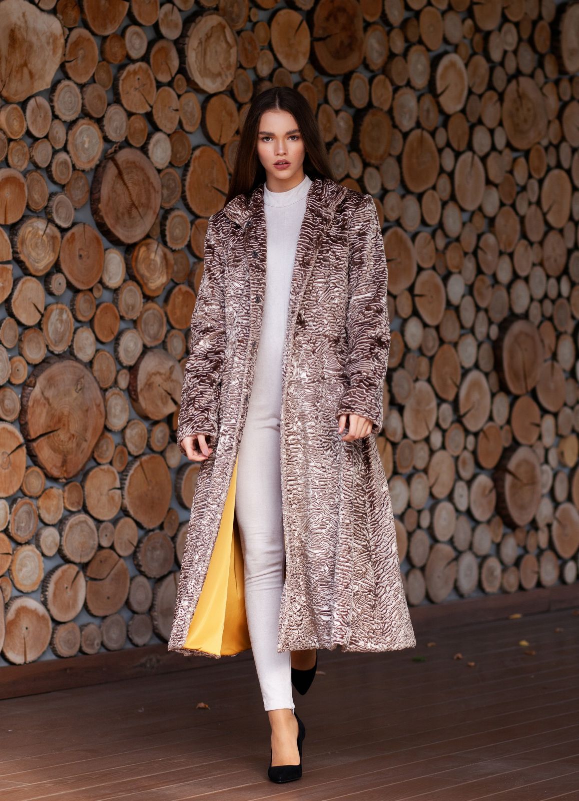 Photo #1 - Coat eco fur Tissavel - astrakhan onyx