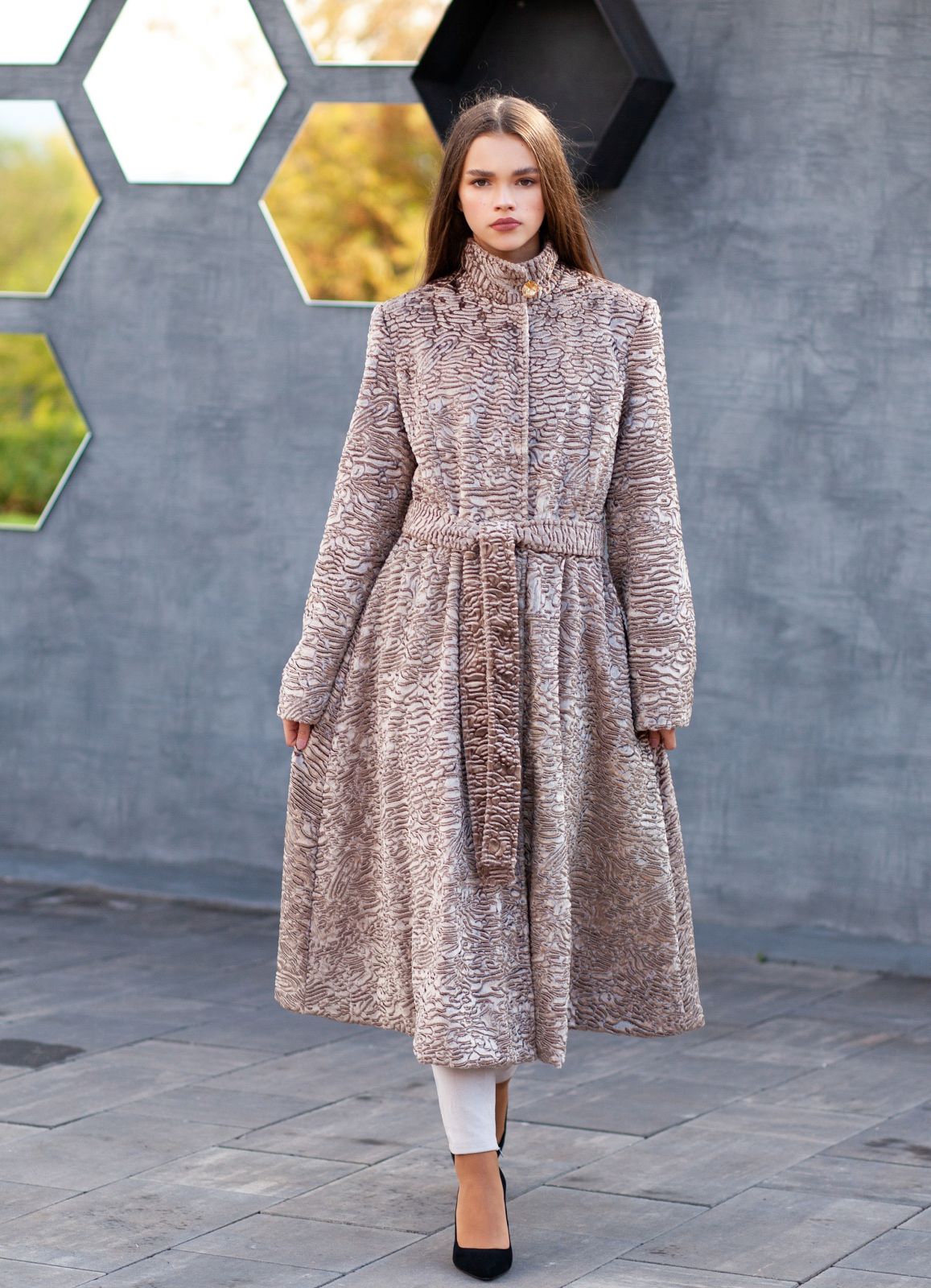 Photo #3 - Coat eco fur Tissavel - astrakhan onyx