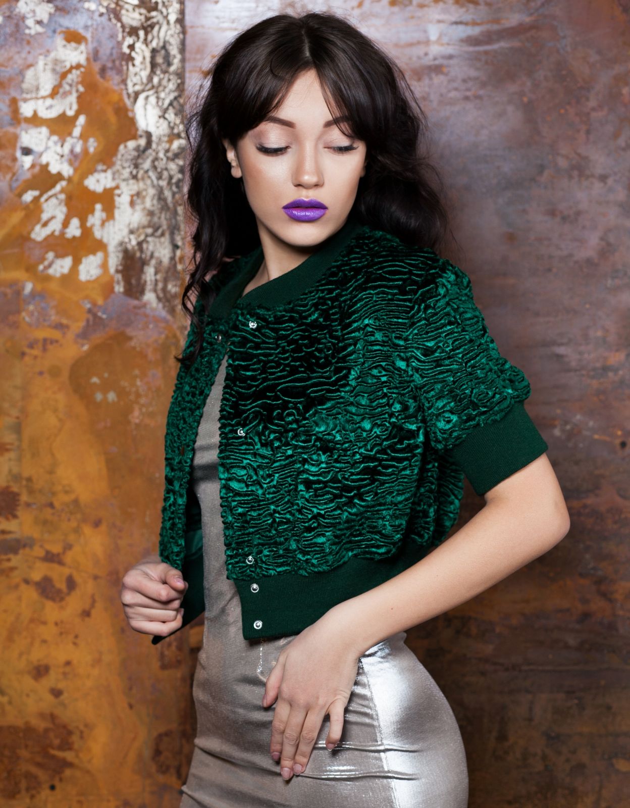 Photo #1 - Bomber eco fur Tissavel - astrakhan emerald