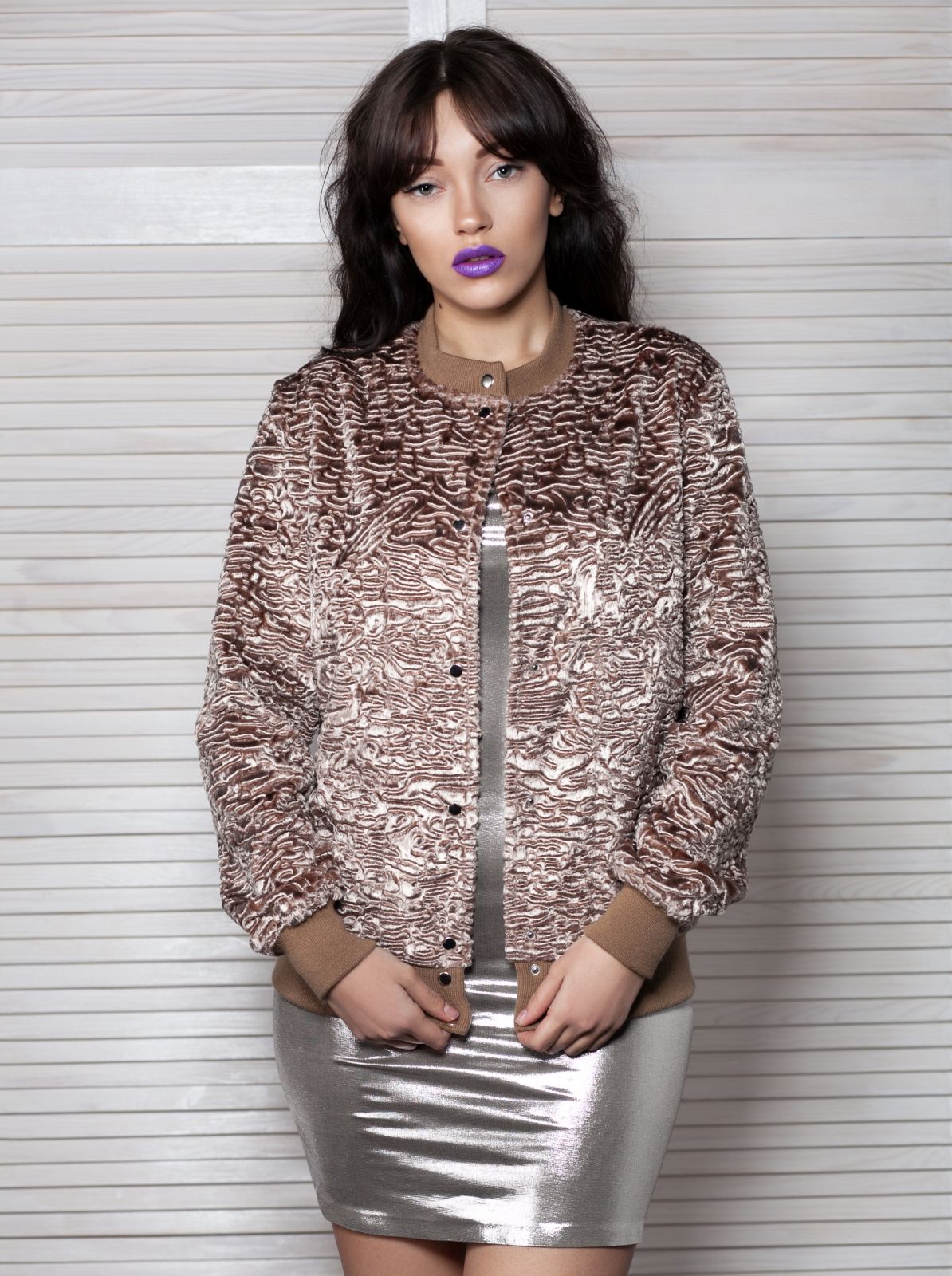 Photo #2 - Bomber eco fur Tissavel - astrakhan onyx