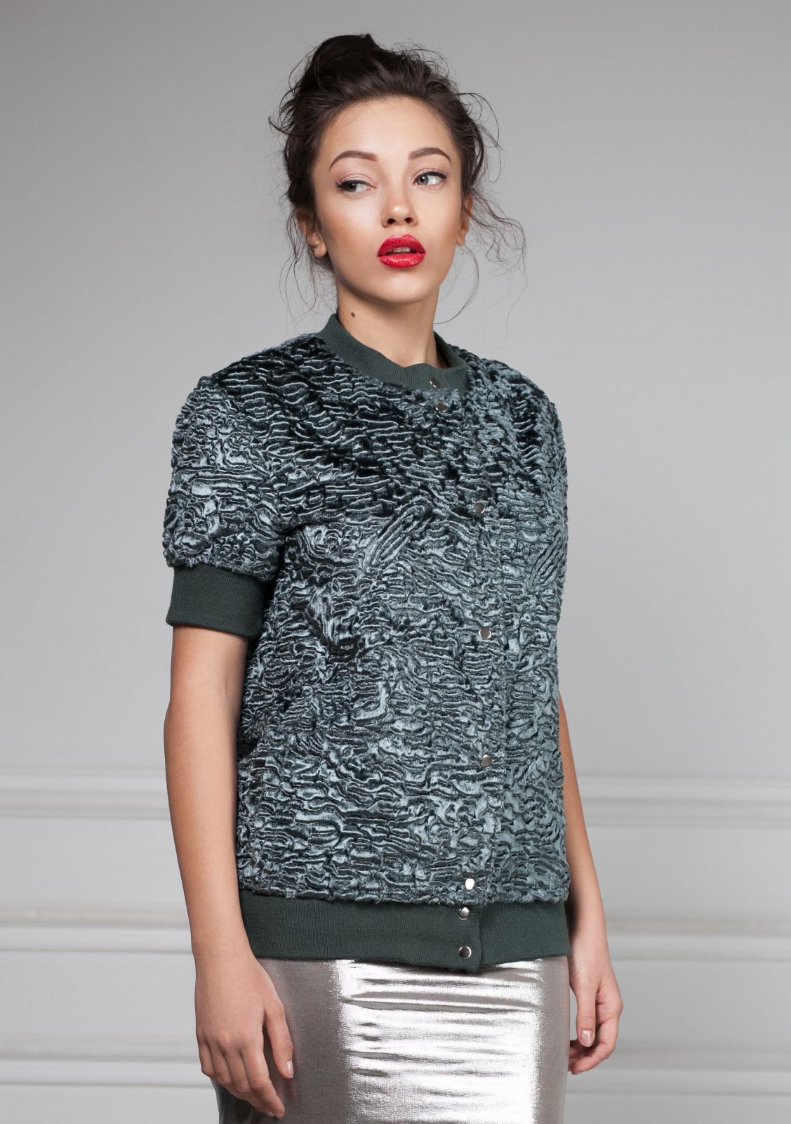 Photo #1 - Bomber eco fur Tissavel - astrakhan marengo