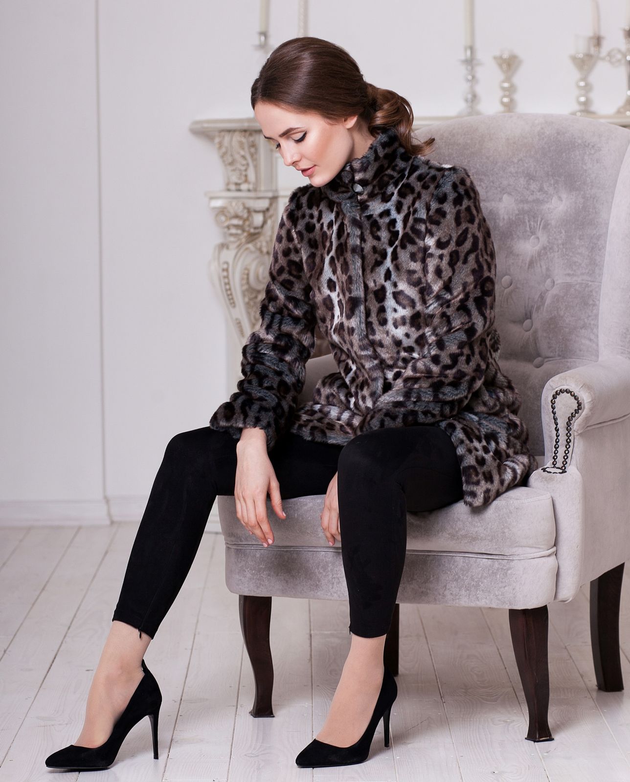 Photo #4 - Coat eco fur Tissavel - snow leopard