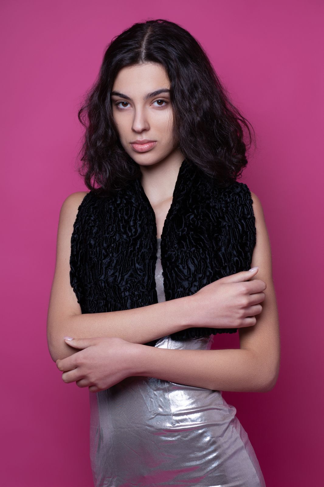 Photo #2 - Scarf eco fur Tissavel - astrakhan obsidian