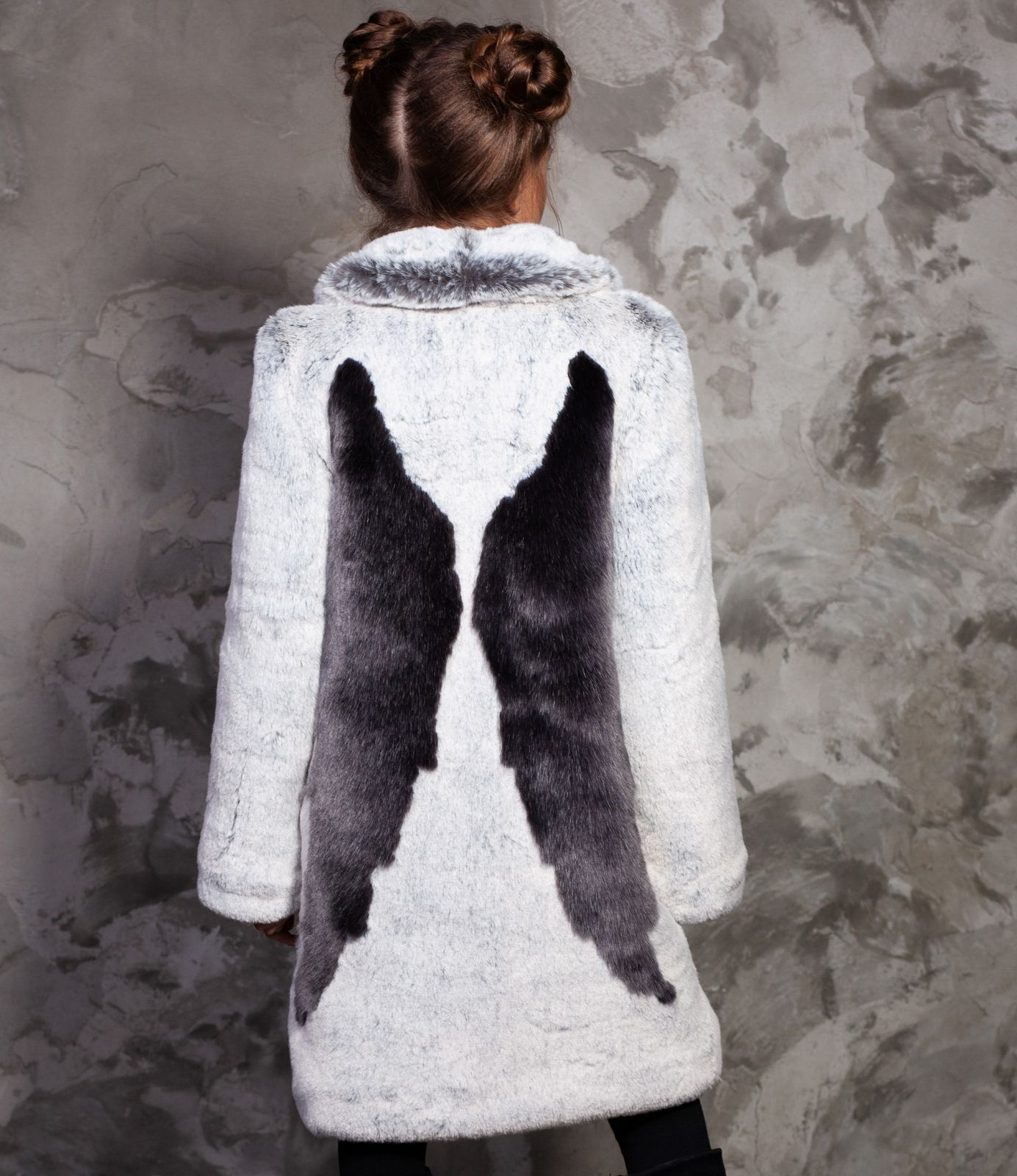 Photo #2 - Kids coat eco fur Tissavel - chinchilla diamond