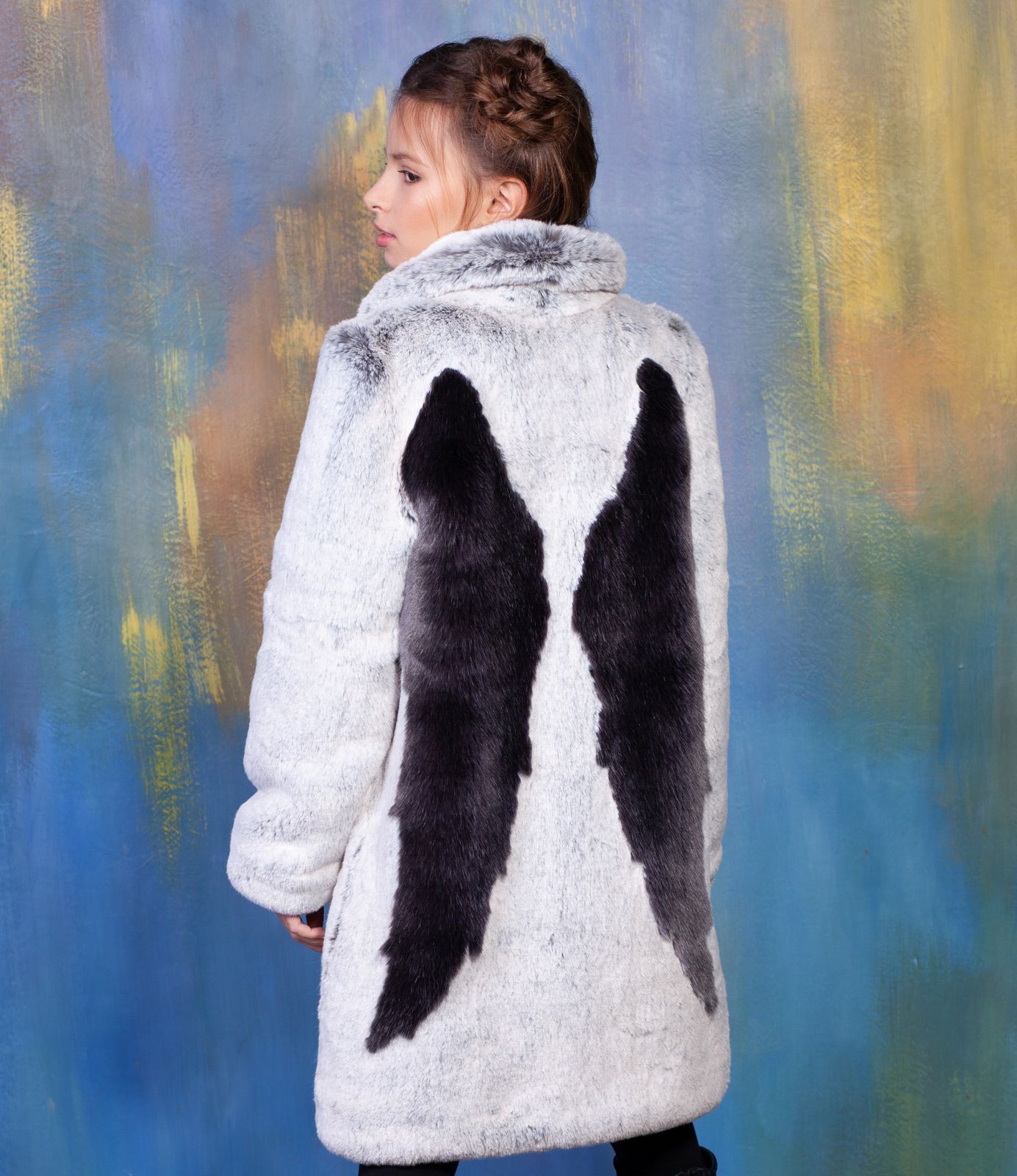 Photo #3 - Kids coat eco fur Tissavel - chinchilla diamond