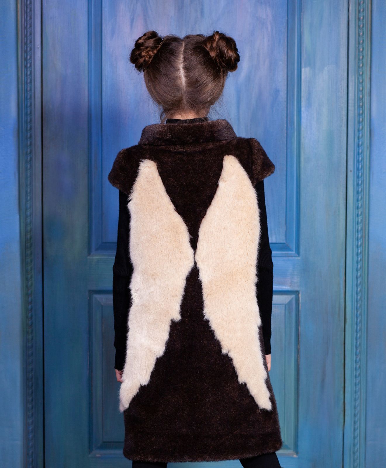 Photo #3 - Kids vest eco fur Tissavel - mink cappuccino