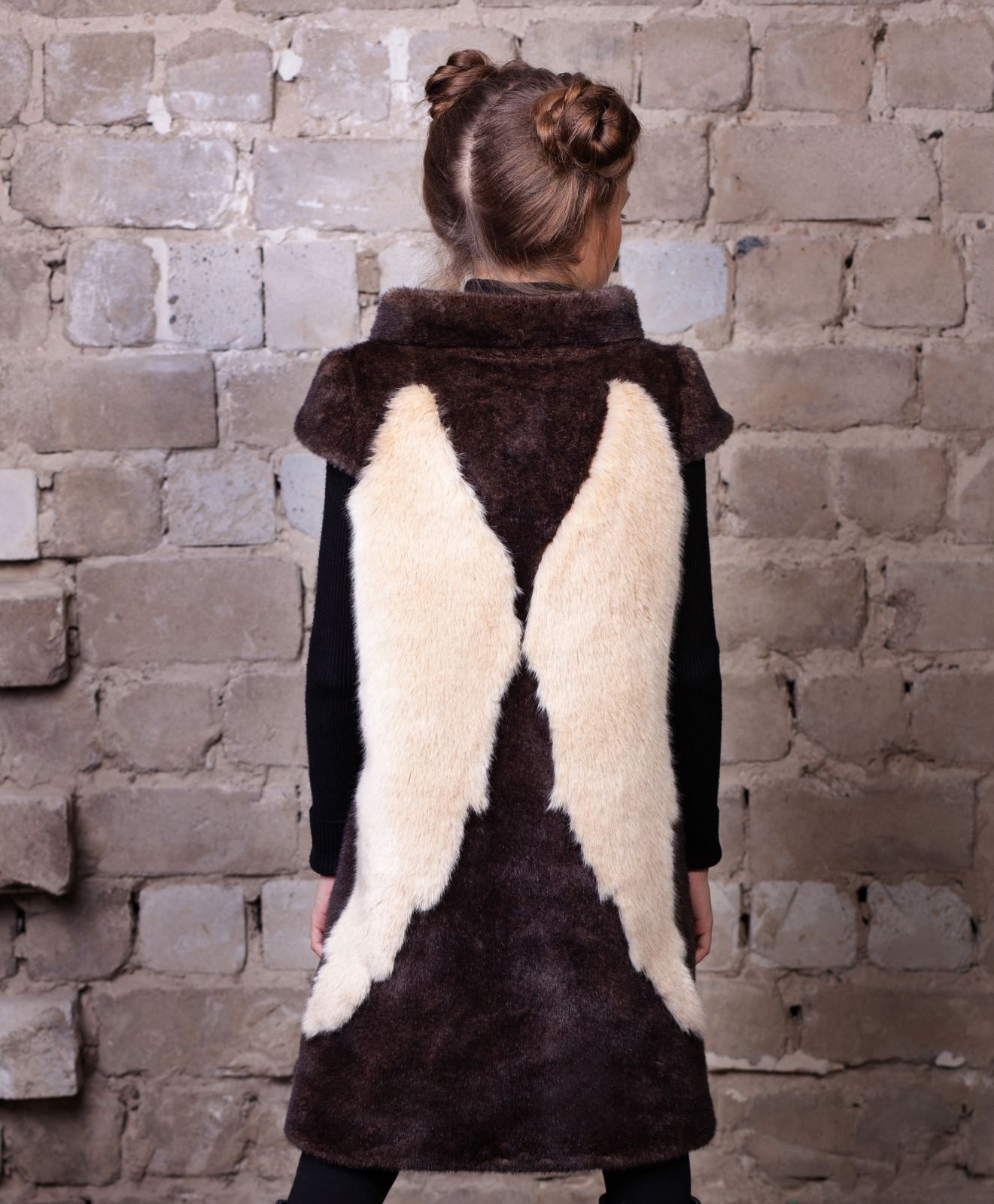 Photo #2 - Kids vest eco fur Tissavel - mink cappuccino