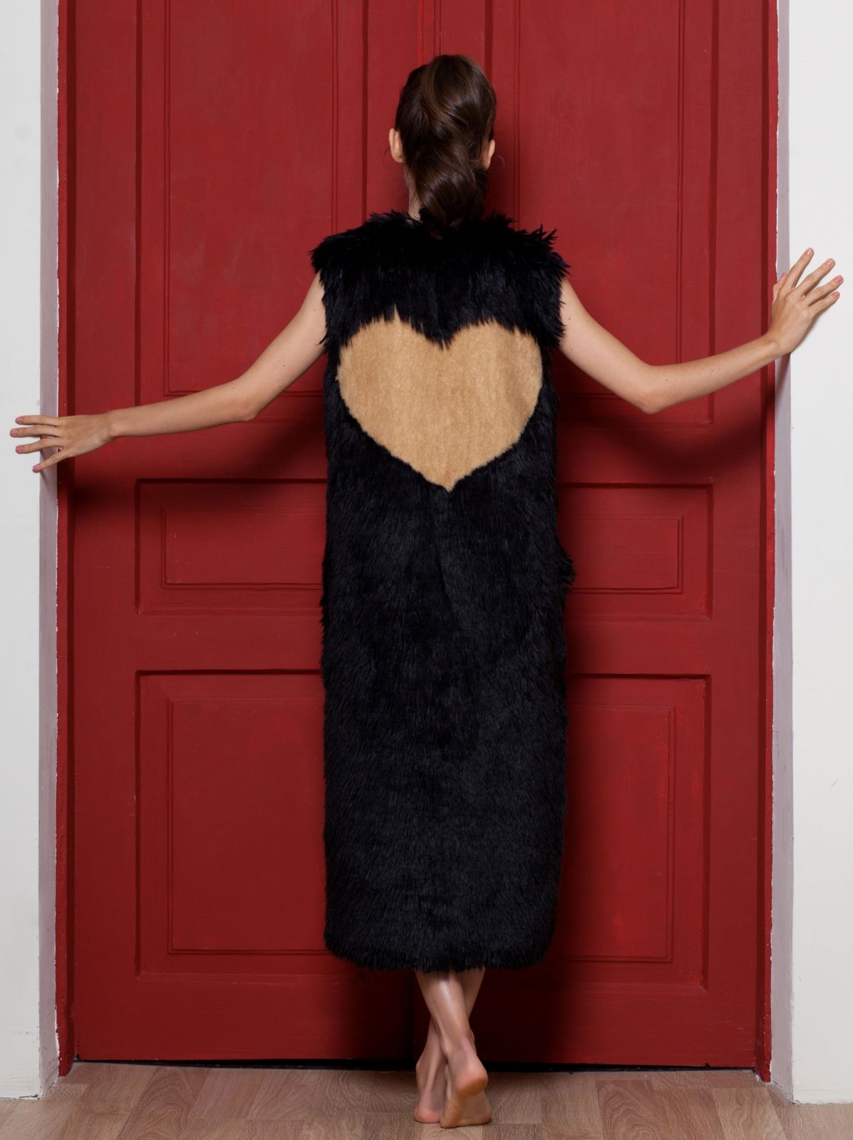 Photo #1 - Vest eco fur Tissavel - lama obsidian