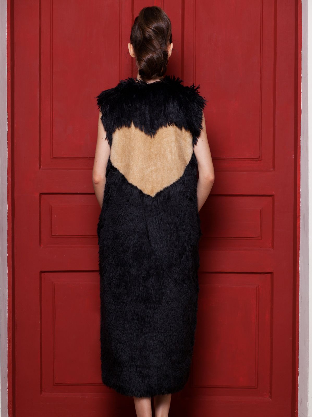 Photo #3 - Vest eco fur Tissavel - lama obsidian