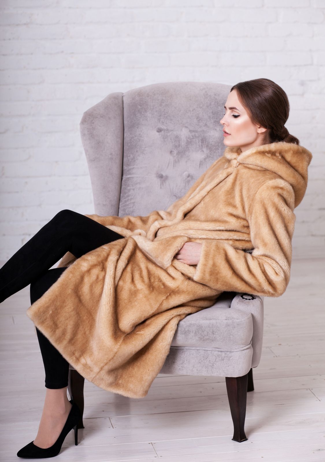 Photo #1 - Coat eco fur Tissavel - mink onyx