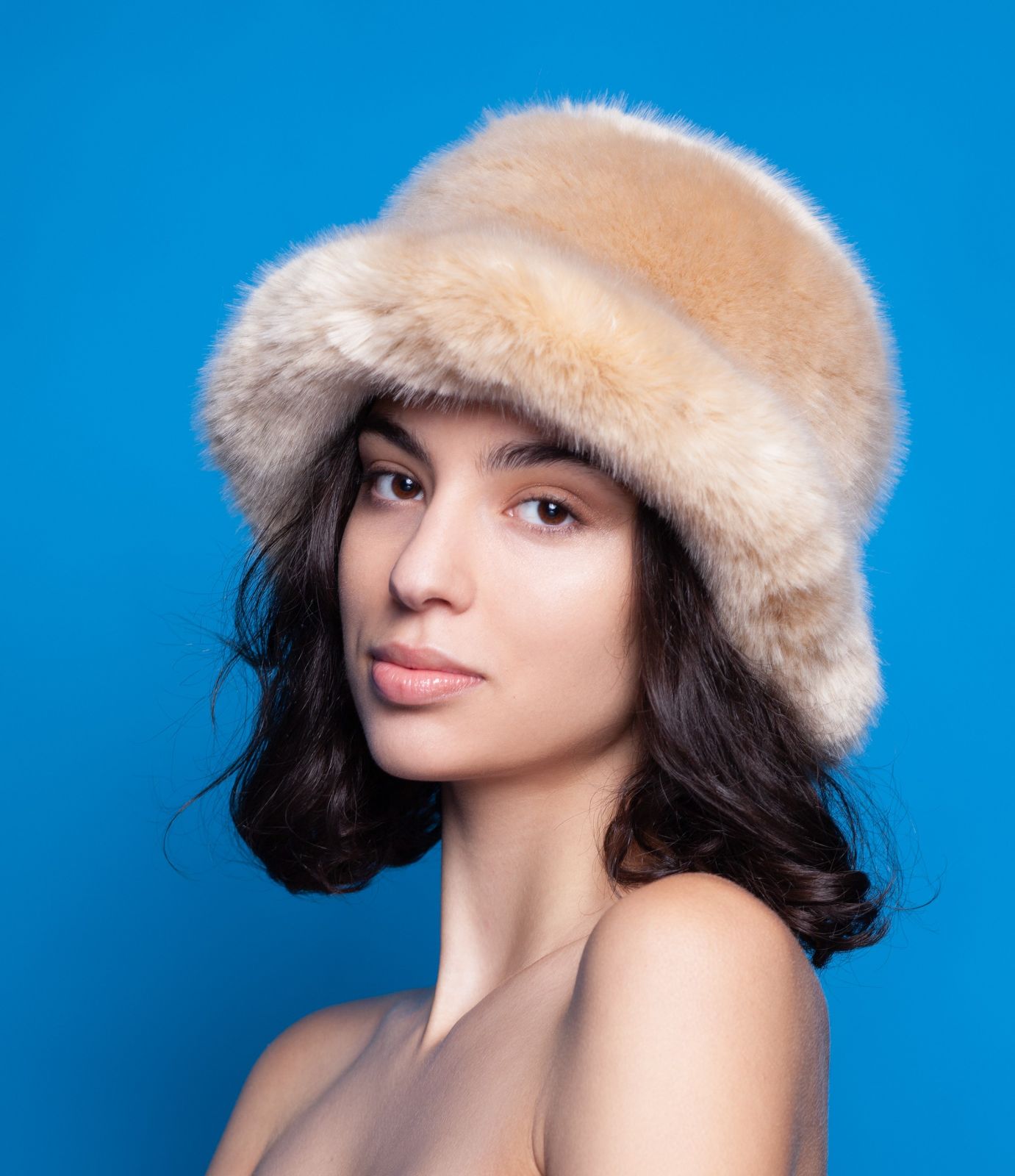 Photo #2 - Bucket hat eco fur Tissavel - sable onyx