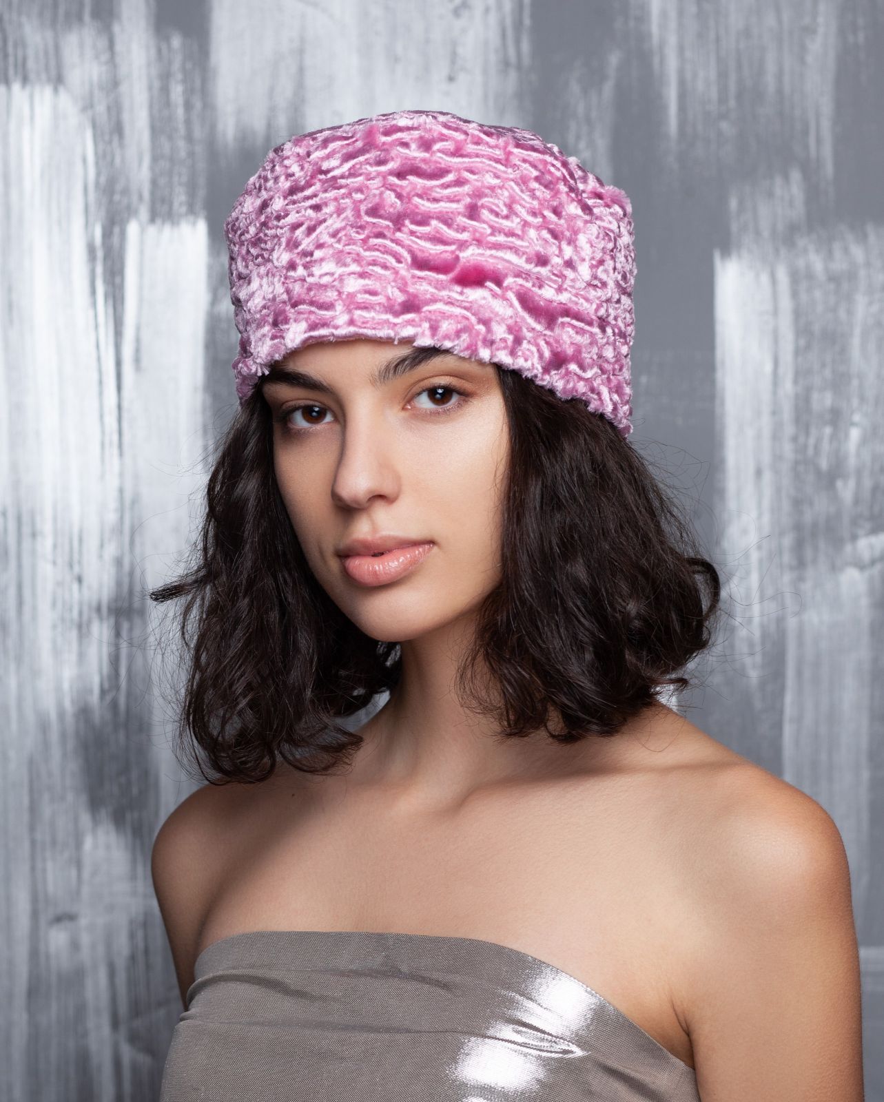 Photo #2 - Hat eco fur Tissavel - astrakhan quartz