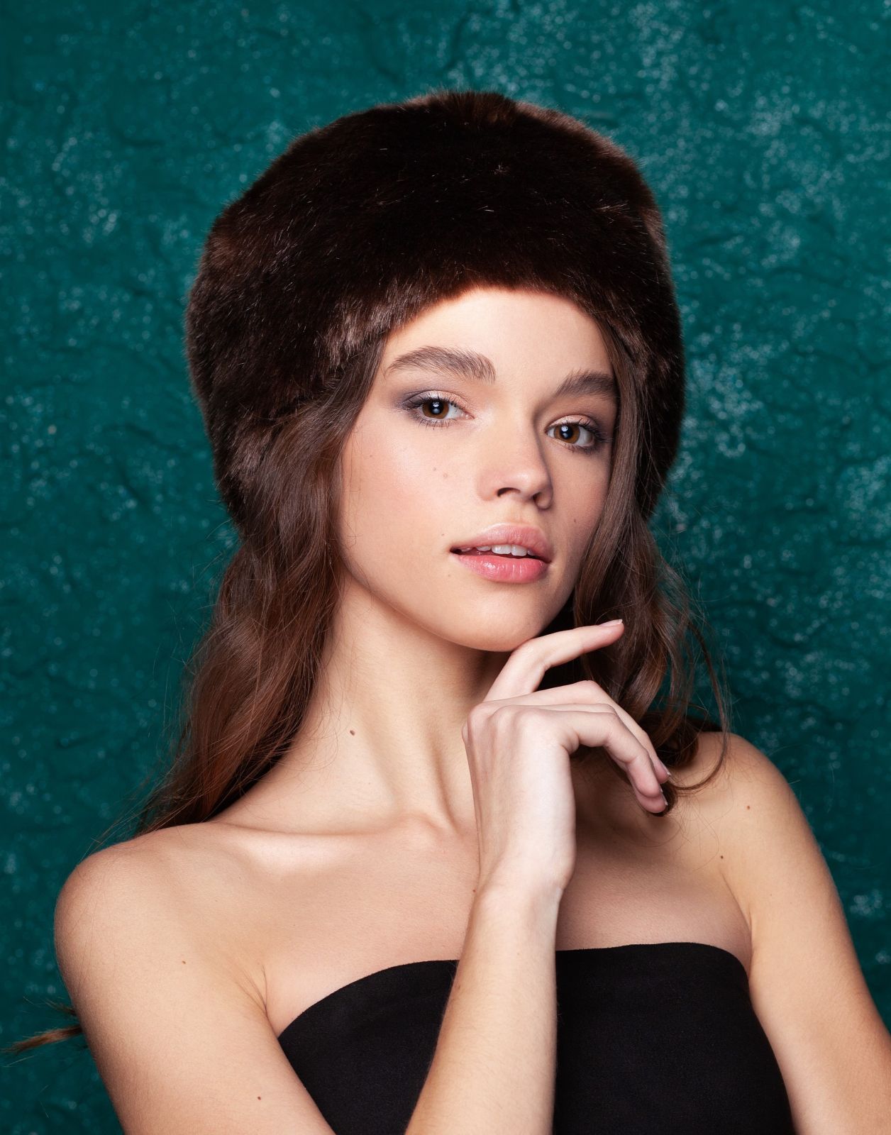 Photo #2 - Hat eco fur Tissavel - sable chocolate