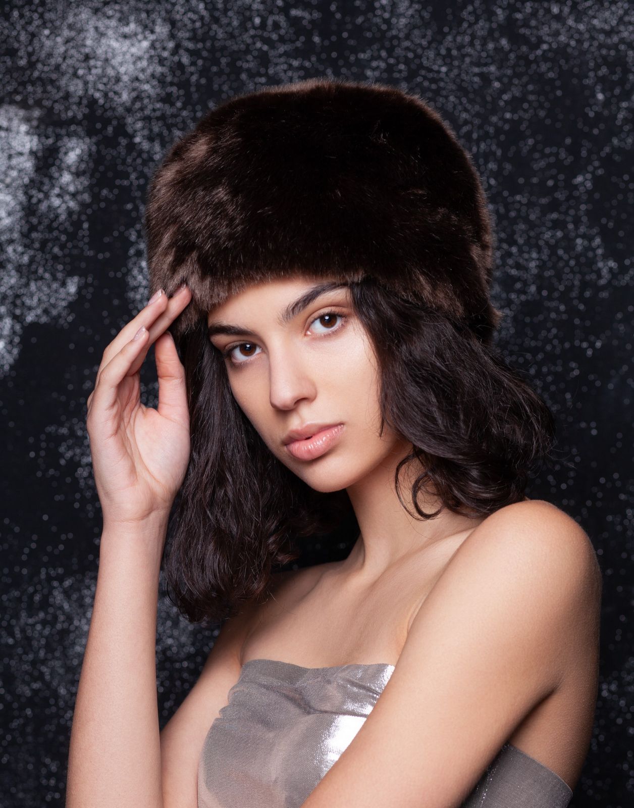 Photo #1 - Hat eco fur Tissavel - sable chocolate