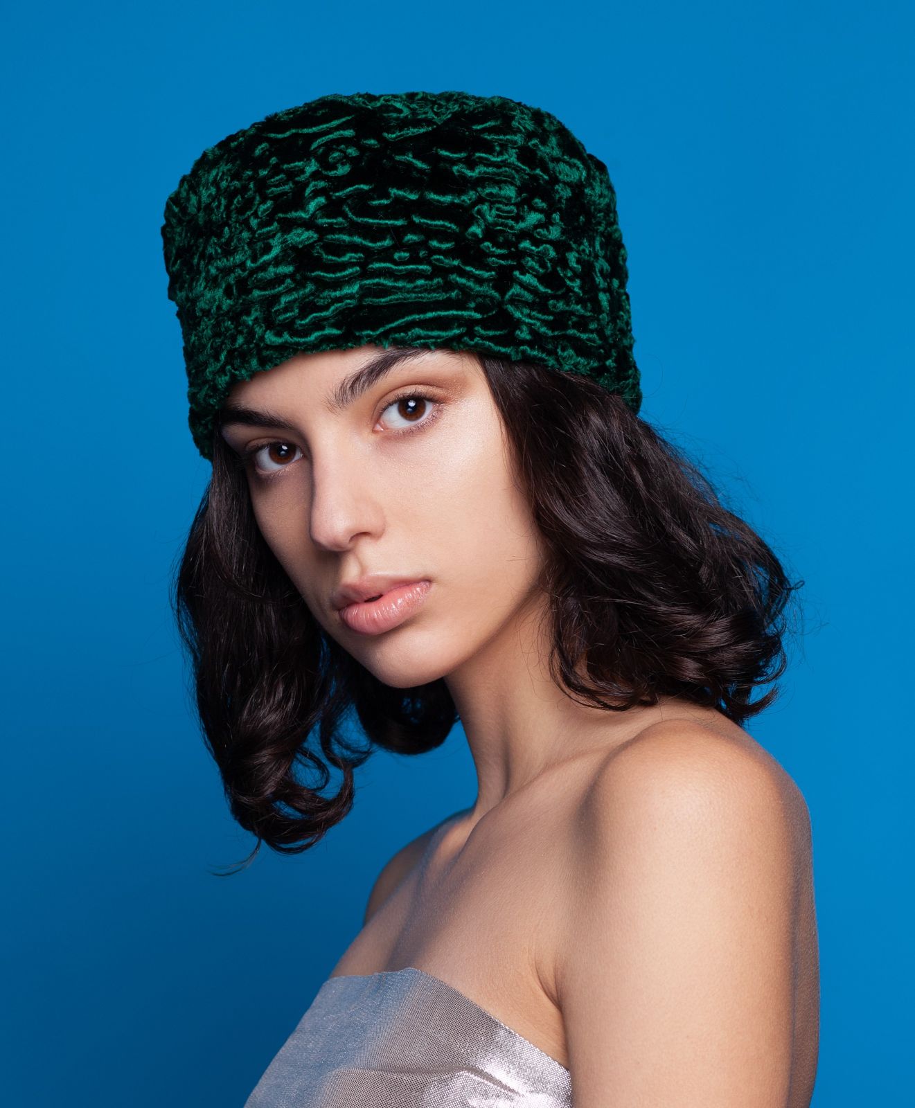 Photo #2 - Hat eco fur Tissavel - astrakhan emerald