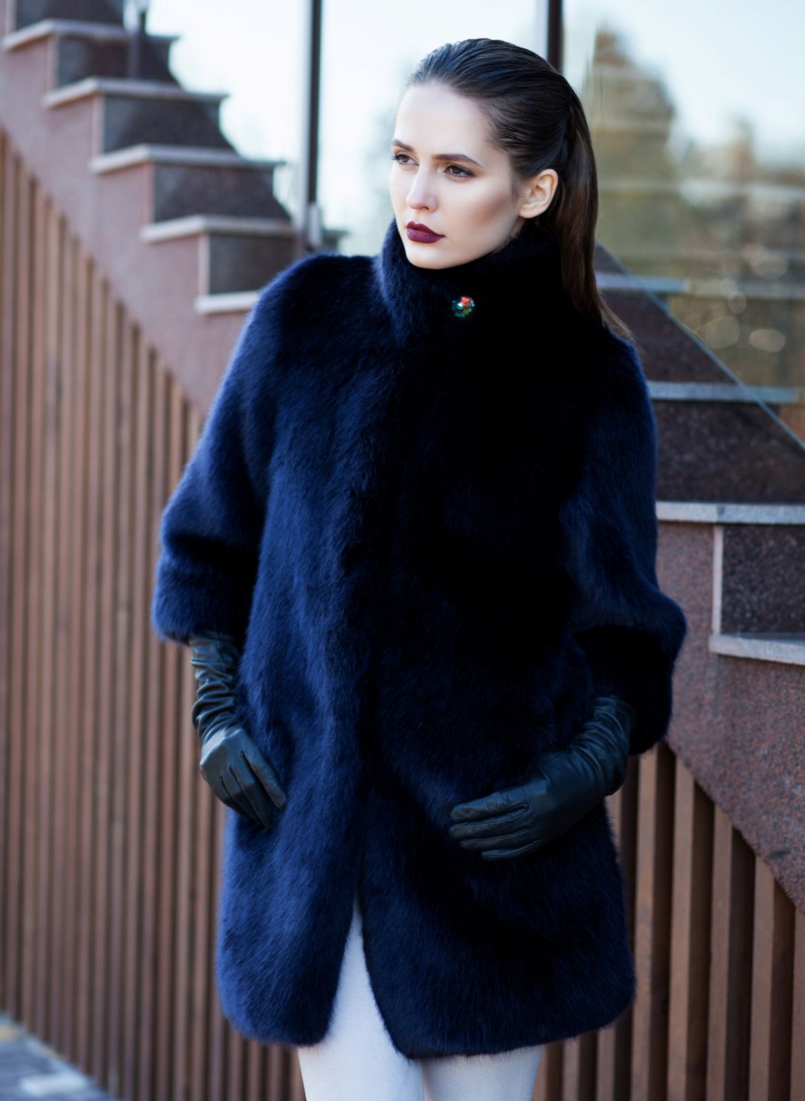 Photo #3 - Coat eco fur Tissavel - sable sapphire