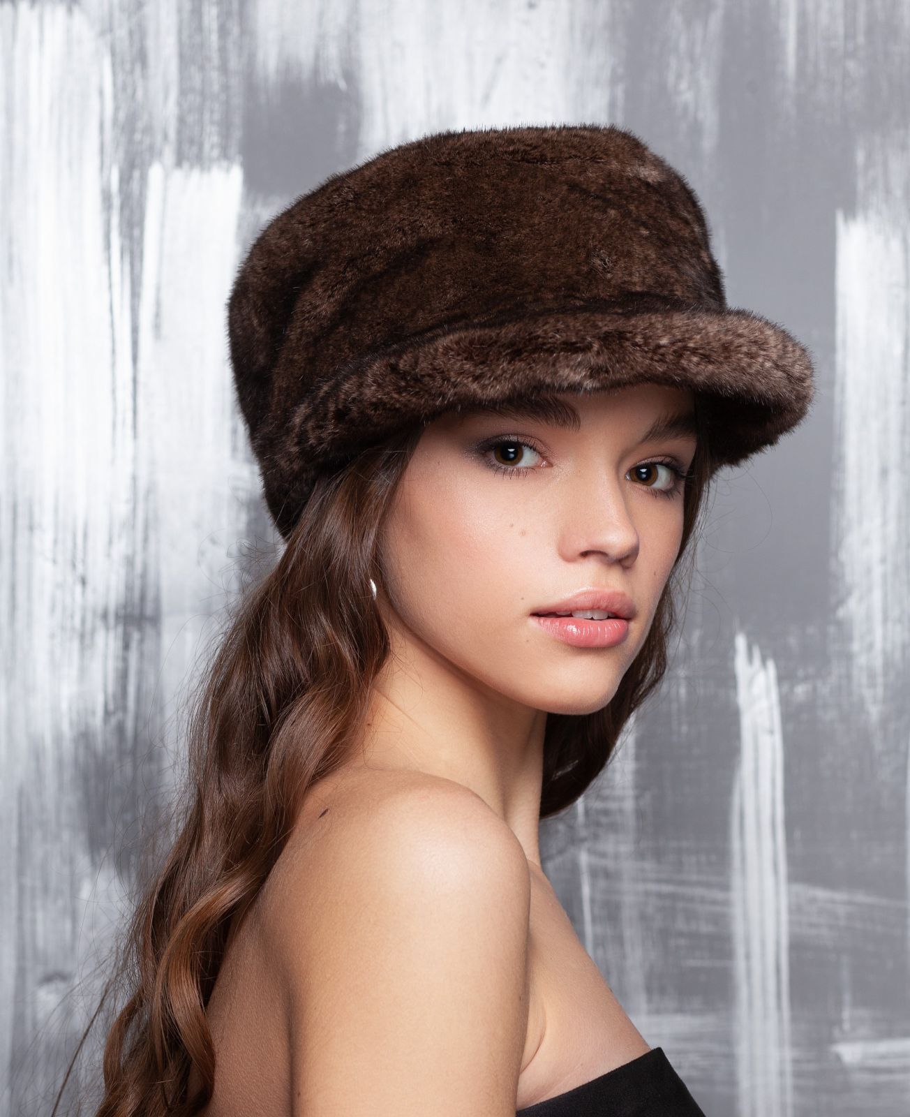 Photo #2 - Cap eco fur Tissavel - mink cappuccino