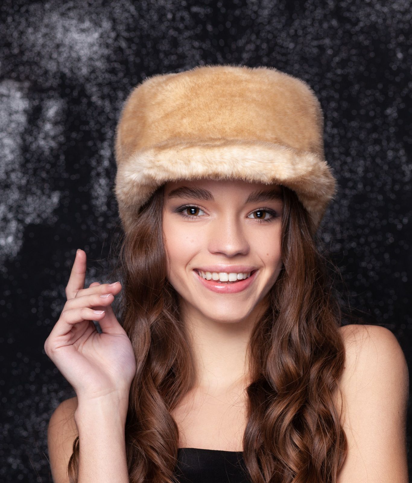 Photo #1 - Cap eco fur Tissavel - mink onyx